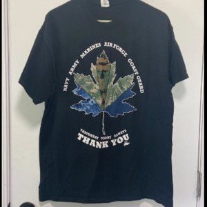 Men’s Canadian Leaf Military Appreciation Shirt Size Large